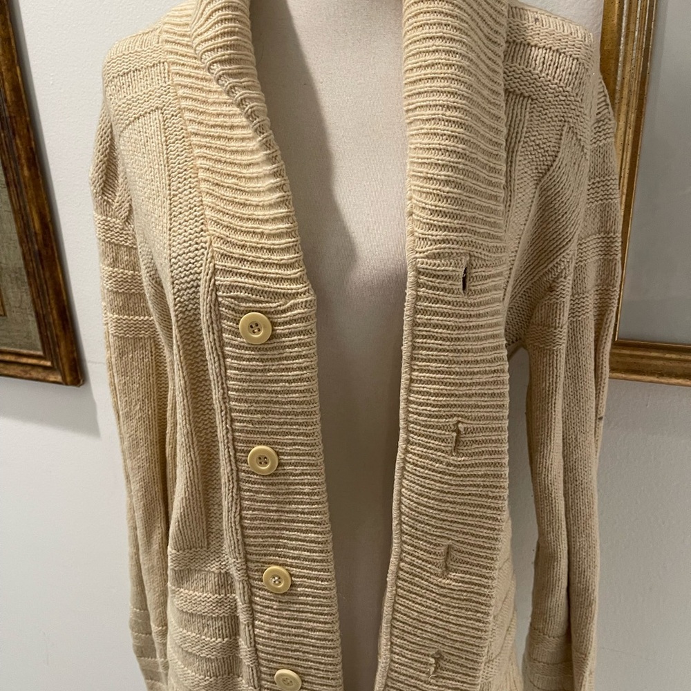 Elegant Cream Knit Cardigan